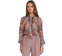 Blouse en viscose avec ceinture femme Nife Marron 36