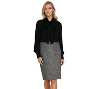 Blouse en viscose avec ceinture femme Nife Noir 42