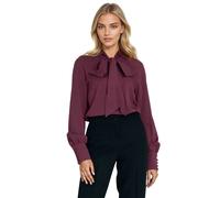Blouse en viscose avec ceinture femme Nife Rouge 38