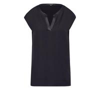 Blouse en viscose extensible à col tunisien et manches courtes femme COMMA Bleu 36