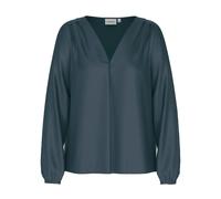 Blouse en viscose satinÃ©e avec dÃ©tails plissÃ©s femme COMMA Bleu 38