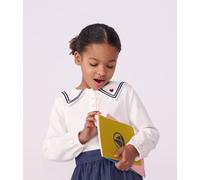 Blouse enfant en coton à col manches longues unie Petit Bateau - blanc - Taille 6 ans 6A blanc