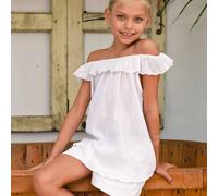 Blouse été avec broderie anglaise aurore blanc 13/14A