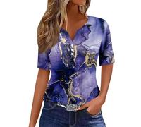 Blouse Femme, Chemisier Femme Chemisier Femme Grande Taille Top Y2K Polo Femme Manche Courte T Shirt Anti UV Tee Shirt Nuit Femme Debardeur Blanc Femme Tee Shirt Rouge Femme (A17,XL)