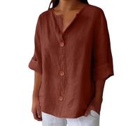 Blouse Femme Chic et élégant Chemise Oversize Blanc Haut Manche Courte Asiatique Carreaux Liquette Robe Grande Taille Ete Manches 3/4 Et Élégant Satin