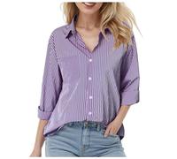 Blouse Femme Chic Et éLéGant - Nouveau Cardigan Rayé Haut Ample Décontracté à Manches Longues pour Femmes - Chemise Confortable et Élégante