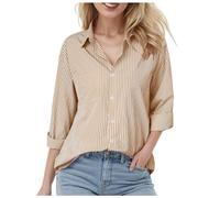 Blouse Femme Chic Et éLéGant - Nouveau Cardigan Rayé Haut Décontracté pour Femme à Manches Longues et Coupe Ample - Vêtement Tendance Confortable