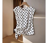 Blouse femme décontracté col rond à pois, nœud papillon, élégante pour le quotidien, hauts et blouses printemps/été pour femmes, nouvelle arrivée blouse femme décontracté moderne, meilleures , dernièr
