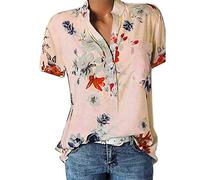 Blouse Femme Dentelle Chic Été Manches Court Lâche Chemisiers Haut Blouse T-Shirt Shirts Tops Mode Casual Mode Femmes Casual Tops T-Shirt Lâche Haut à Manches Longues Blouse