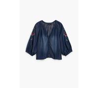Desigual Chemisier de la Collection Femme, Bleu, Taille S