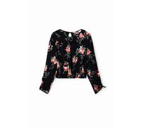 Blouse femme Desigual Keira - noir/orange - XS XL