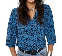 Blouse Femme - Jacqueline de Yong - Piper - Motif Léopard - Manches Longues - Col V 34