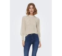 Blouse femme JDY col haut boutonnière dentelle détail manches longues