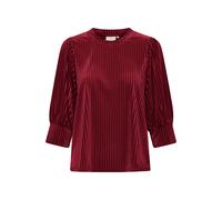 Kaffe - Blouse Haute Rouge avec Manches Bouffantes - Femme - Blouses et Chemises - Rouge - Taille: 38 FR