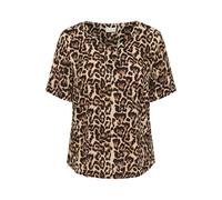 KAFFE CURVE Chemisier 'KCAmi' beige / marron / noir, Taille XXL