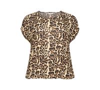 KAFFE CURVE Chemisier 'Ami' beige / marron / marron châtaigne, Taille XXL