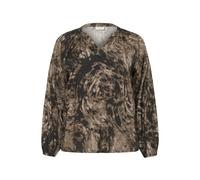 Blouse femme KAFFE Curve Jamia Marron 44