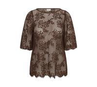 KAFFE CURVE Chemisier 'KCCarley' brun foncé, Taille 5XL-6XL