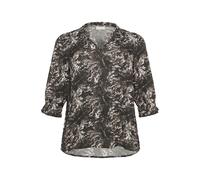KAFFE CURVE Chemisier 'Lunda Ami' beige clair / noir, Taille XXL