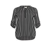 KAFFE CURVE Chemisier 'KCSida' noir / blanc, Taille 4XL