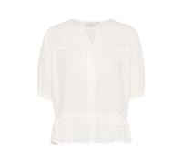 Kaffe - Chemisier Élégant avec Manches Courtes - Femme - Blouses et Chemises - Blanc - Taille: 36 FR
