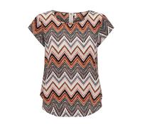 Only T-shirt Onlvic S/S AOP Noos Ptm – Cloud Dancer (Arabian Zigzag) – Taille 40 EU