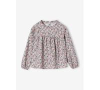 Blouse fille imprimée fleurs écru 6A
