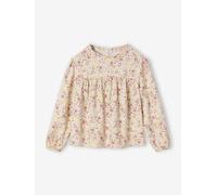 Blouse fille imprimée fleurs vanille 4A