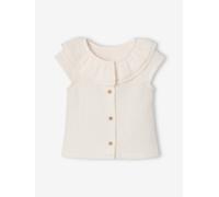 Blouse fille naissance écru 3M(60CM)