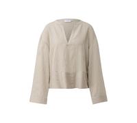 Blouse fines rayures encolure crantÃ©e flatteuse femme COMMA Beige 38