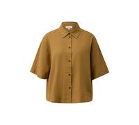 Blouse fluide à manches courtes en lin mélangé avec col chemise femme s.Oliver Jaune 42