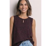Blouse fluide col rond à détail structuré découpe