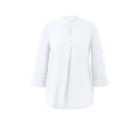 Blouse fluide en lin mélangé à manches 3/4 et imprimé intégral marque femme s.Oliver Blanc 42