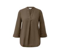 Blouse fluide en lin mélangé à manches 3/4 et imprimé intégral marque femme s.Oliver Marron 38