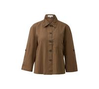 Blouse fluide en lin mélangé avec poche poitrine et manches 3/4 marque femme s.Oliver Marron 44
