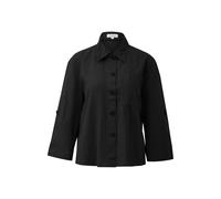 Blouse fluide en lin mélangé avec poche poitrine et manches 3/4 marque femme s.Oliver Noir 42