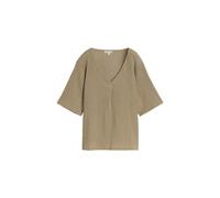 Blouse froissé en col V femme Tom Tailor Vert 2XL