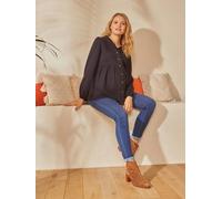 VERTBAUDET Blouse Gaze de Coton de Grossesse et d'allaitement Noir 40