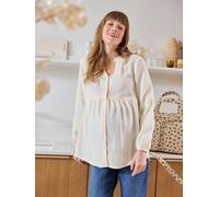 Blouse gaze de coton grossesse et allaitement écru 36