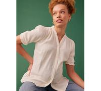 Blouse grossesse en gaze de coton écru 44