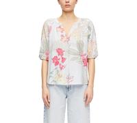 Blouse imprimé abstrait col tunique cranté femme COMMA Bleu 32