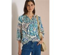 Blouse imprimée à manches 3/4, à col fendu