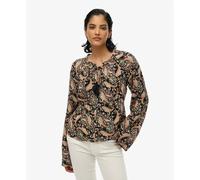 Blouse imprimÃ©e Ã manches longues femme Superdry Noir S