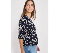 Blouse imprimée avec bordures en ruban
