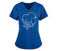 Blouse Infirmiere Femme Tunique Uniforme Medicale Haut D'infirmière Uniforme De Travail Top Offre Soldes d'été Vêtements de Travail et Uniformes Pas Cher Soldes Tenue Infirmiere Professionnelle