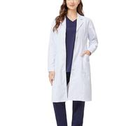 Blouse Laboratoire Femme Blouse Blanche Lycée Coton Blouse Medicale Longues Blouse Blanche Chimie Femme e Homme Blouse Travail pour Etudiants Laboratoire Scientifique Infirmier Halloween (S)