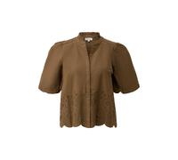 Blouse léger en broderie anglaise avec col à volants et fronces femme s.Oliver Marron 48