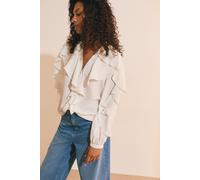 Blouse manches longues à volants - Capucine - XL - Ecru - Femme - Etam