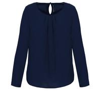 Blouse manches longues crêpe Femme Kariban - deep sea blue - 44 46
