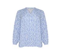 Blouse manches longues femme KAFFE Curve Mahlena Bleu 50